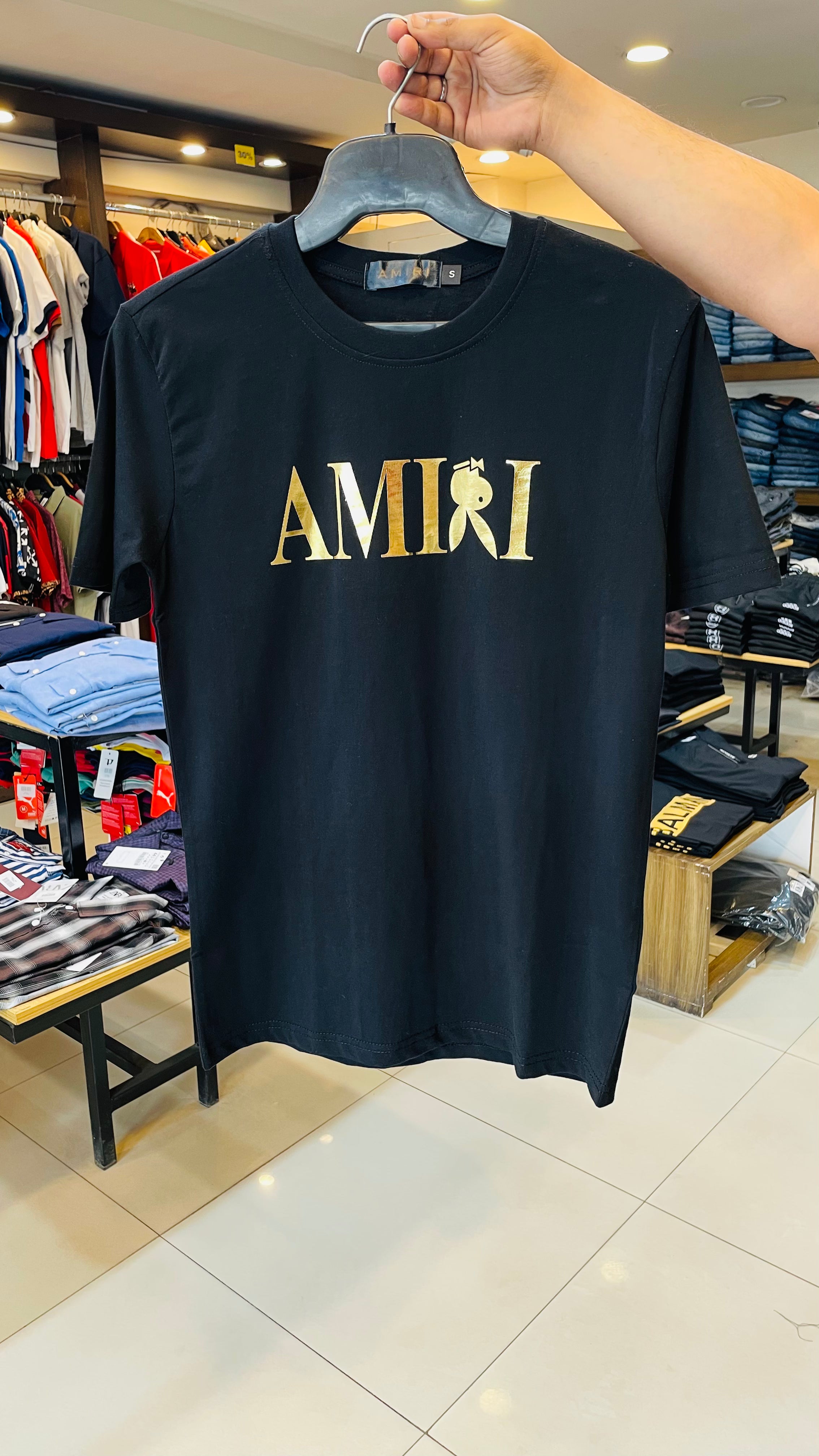 AMRI Imported soft cotton black T-Shirt (00244)