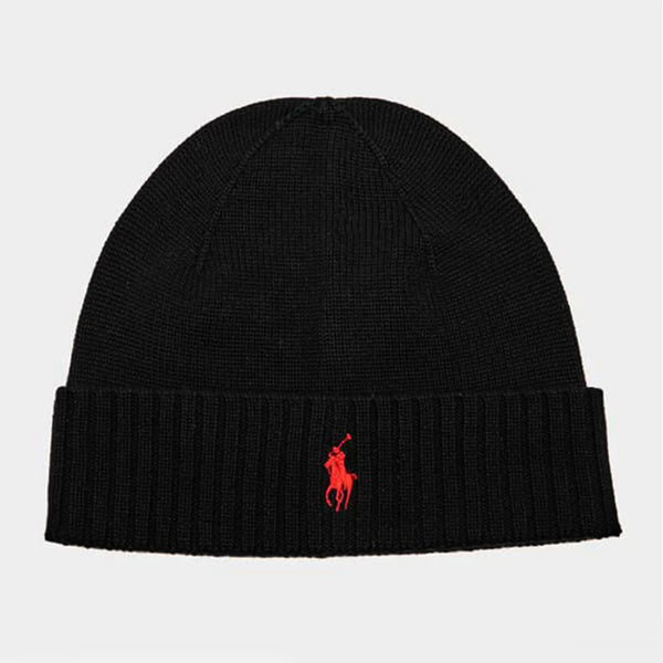 RL Wool Imported Black Cap(00297)