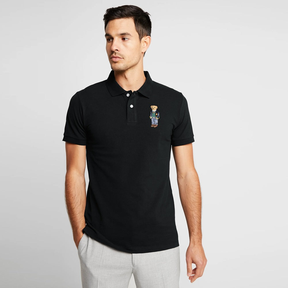 RL bear black exclusive polo shirt