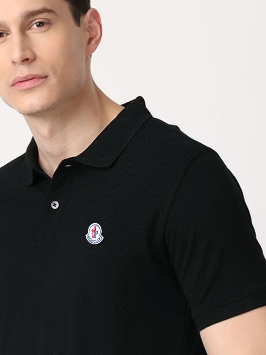 MNCLR soft cotton black polo shirt(00320)