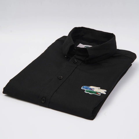 LCST Triple-Emb black Oxford Shirt (00256)