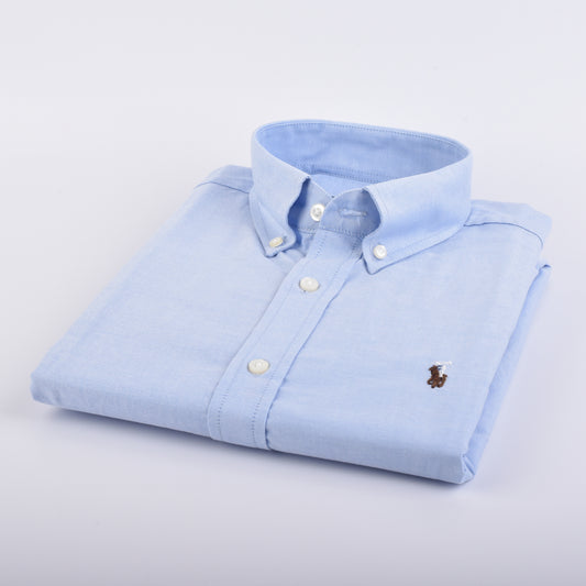 RL blue p Embroidered logo Oxford Shirt (00321)