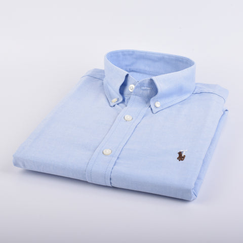 RL blue p Embroidered logo Oxford Shirt (00321)