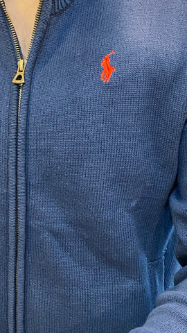 RL Sweater navy zipper (00293)