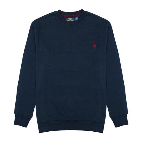 RL basic navy terry-sweatshirt (00223)
