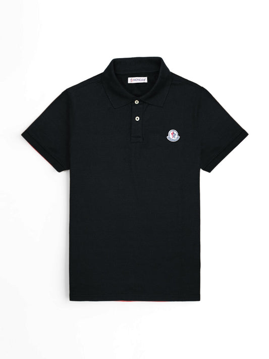 MNCLR soft cotton black polo shirt(00320)