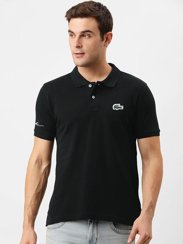 LCST soft cotton black polo shirt(00320)