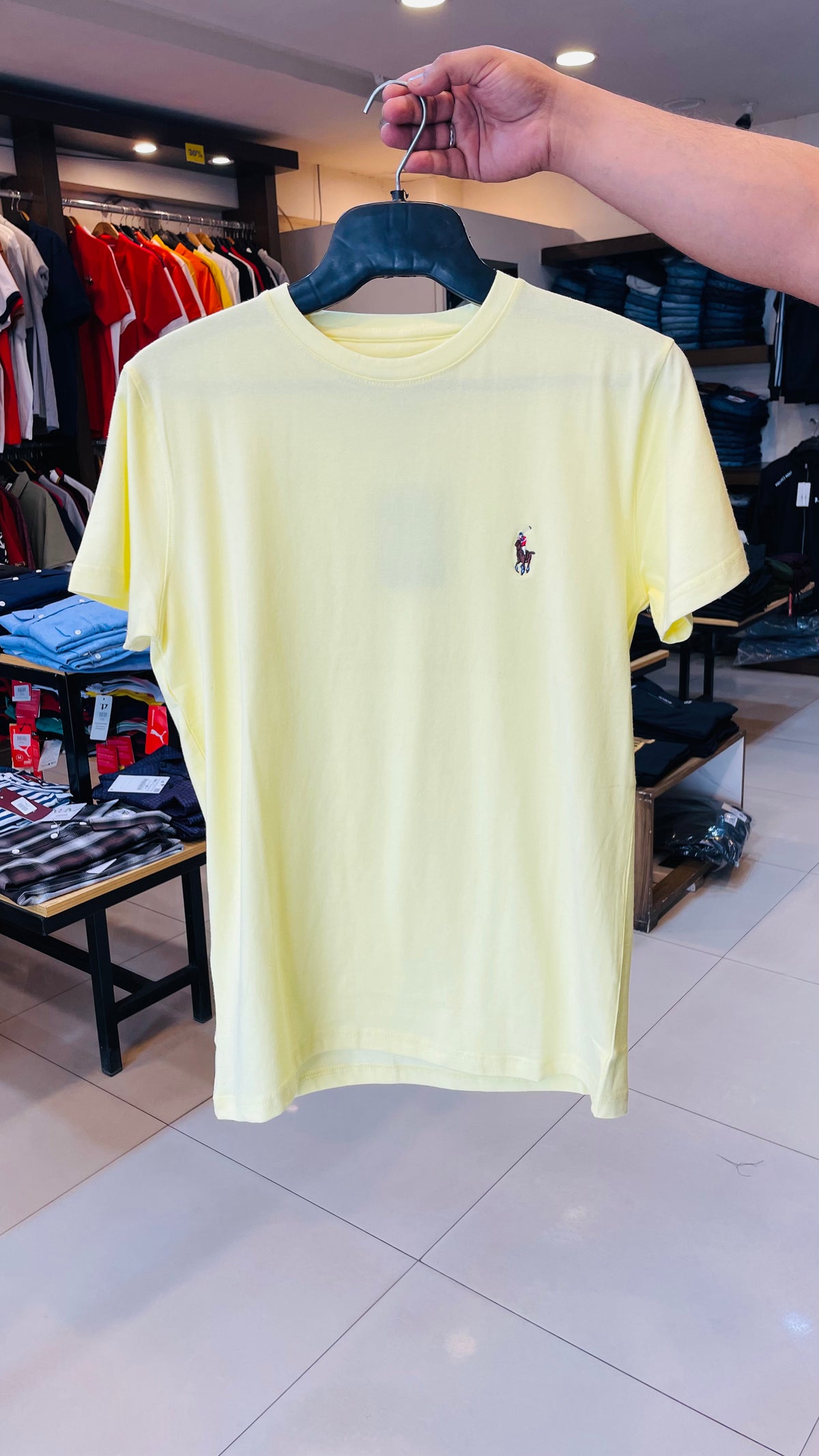 RL SP Imported soft cotton yellow T-Shirt (00243)