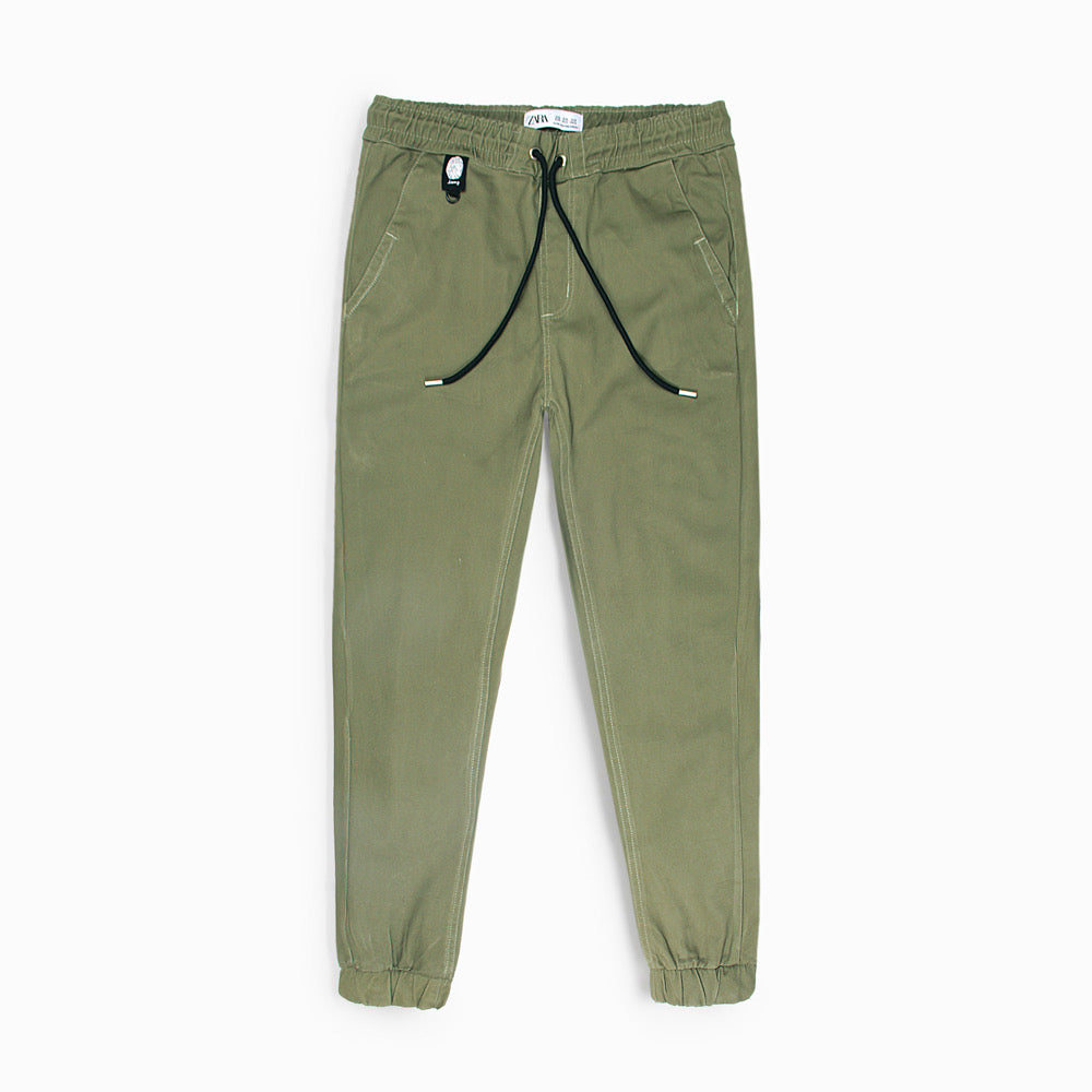 ZRA light green cotton strech cargo trousers (00260)