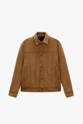 ZR Suede collar mustard jacket (00273)