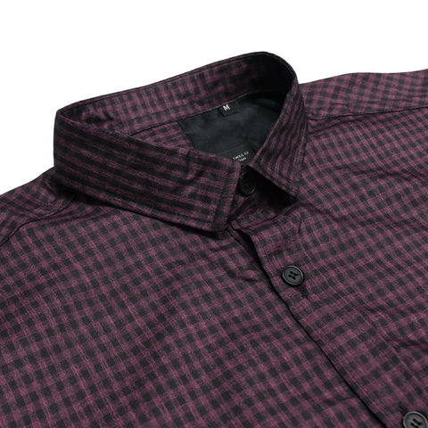 ZRA check maroon casual shirt (00240)