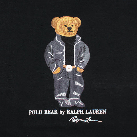 RL emb bear black exclusive polo shirt (00157)