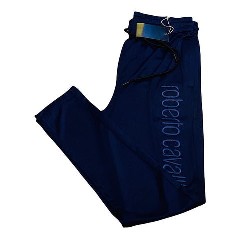 RBT emb navy poly trouser (00137)