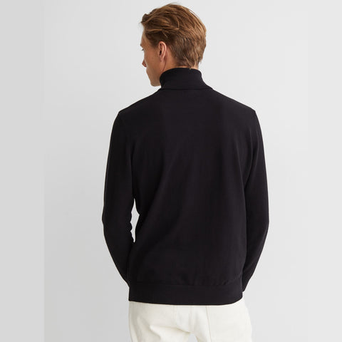 RL BLack premium soft cotton turtle neck sweater (00228)