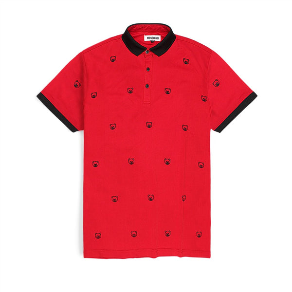 MSCHNO all-over red exclusive polo shirt (00252)