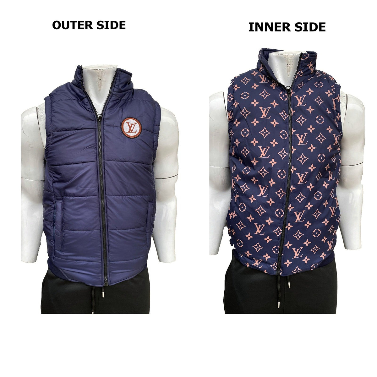 LVplus  blue -blue  reversible gilet